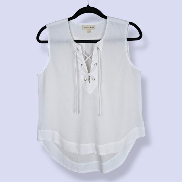 Cloth & Stone Sleeveless Lace Up Top - Picture 4 of 7